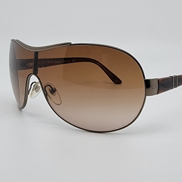 Persol 2304-S 618/13 Gloss Copper Frame Brown Gradient Lens Shield Sunglasses